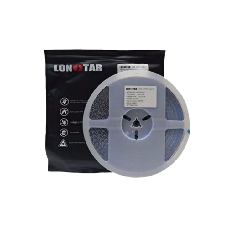 ریسه نواری SMD تراکم 240 سفید مهتابی 12 ولت رول 10 متری برند لان استار LONSTAR